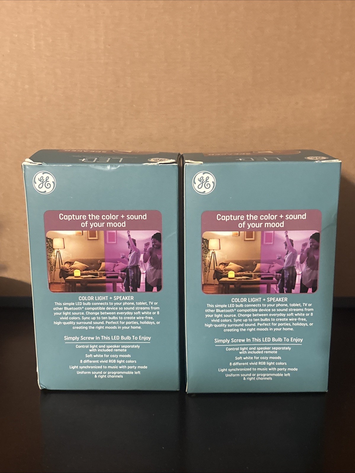 (2) GE LED+ Speaker, Color Changing Light Bulb w/Remote - Bluetooth - 760 Lumens gallery
