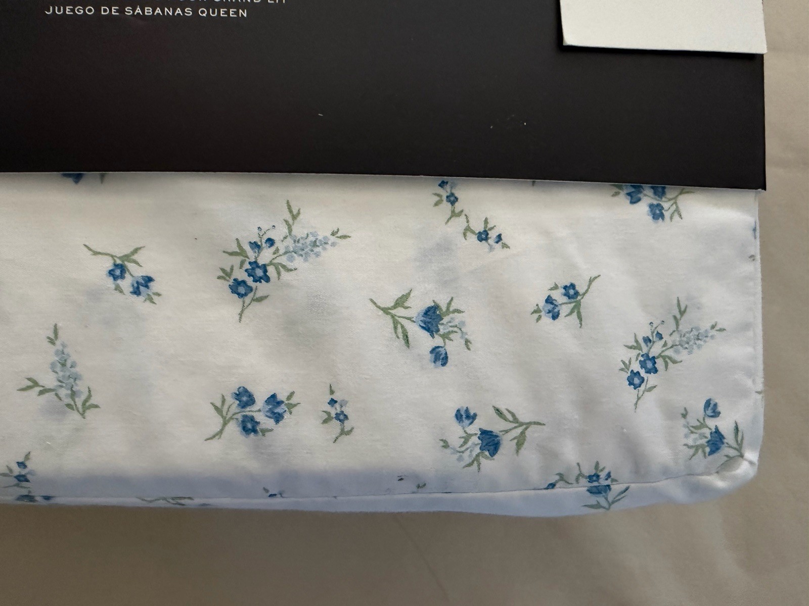 NEW 4pc Ralph Lauren Queen Sheet Set Cottage Petite Florals Blue & Green & White gallery