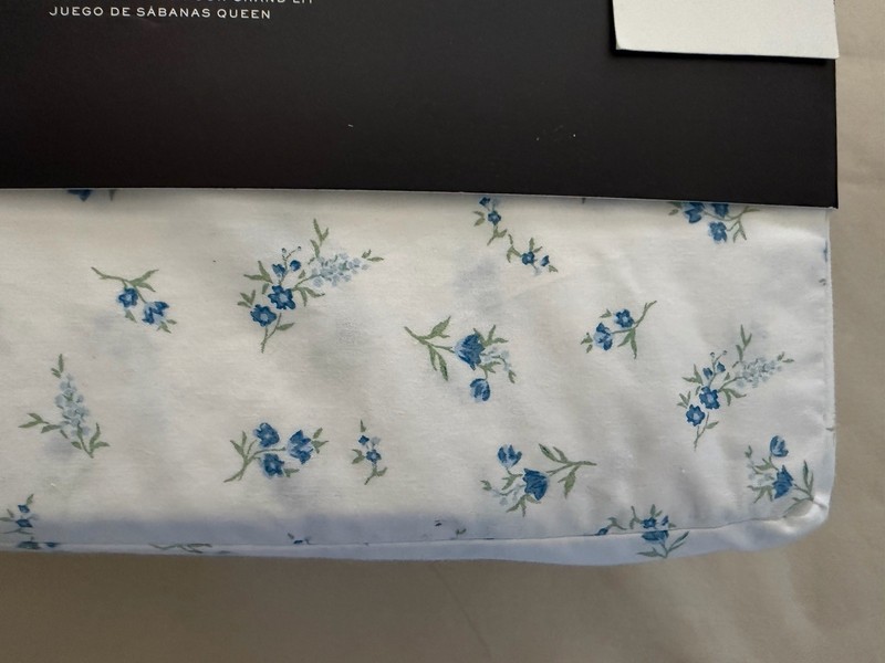 NEW 4pc Ralph Lauren Queen Sheet Set Cottage Petite Florals Blue & Green & White gallery