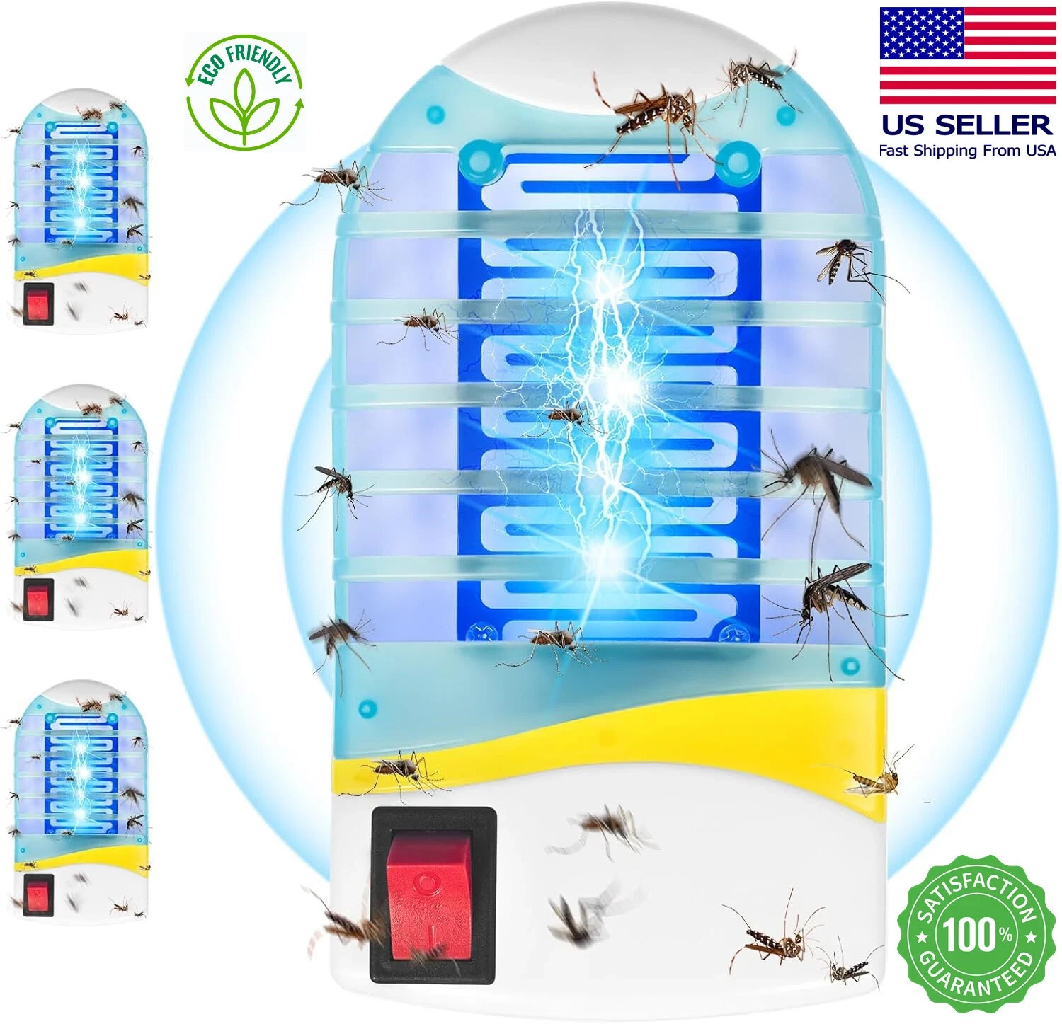 Electric Mosquito Killer Lamp Bug Insect Zapper Plug in LED Repellent Trap gallery