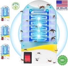 Electric Mosquito Killer Lamp Bug Insect Zapper Plug in LED Repellent Trap