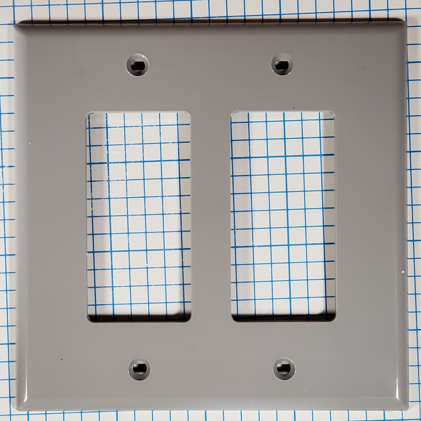Leviton Gray 2 Gang Decorator Rocker Mid-Size Unbreakable Wallplate PJ262-GY gallery