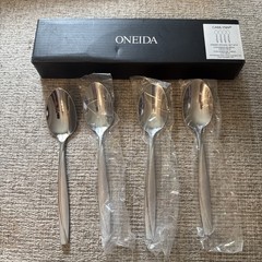 Oneida Camlynn Everyday Flatware Dinner Spoons 18/0 Service for 4, Silver
