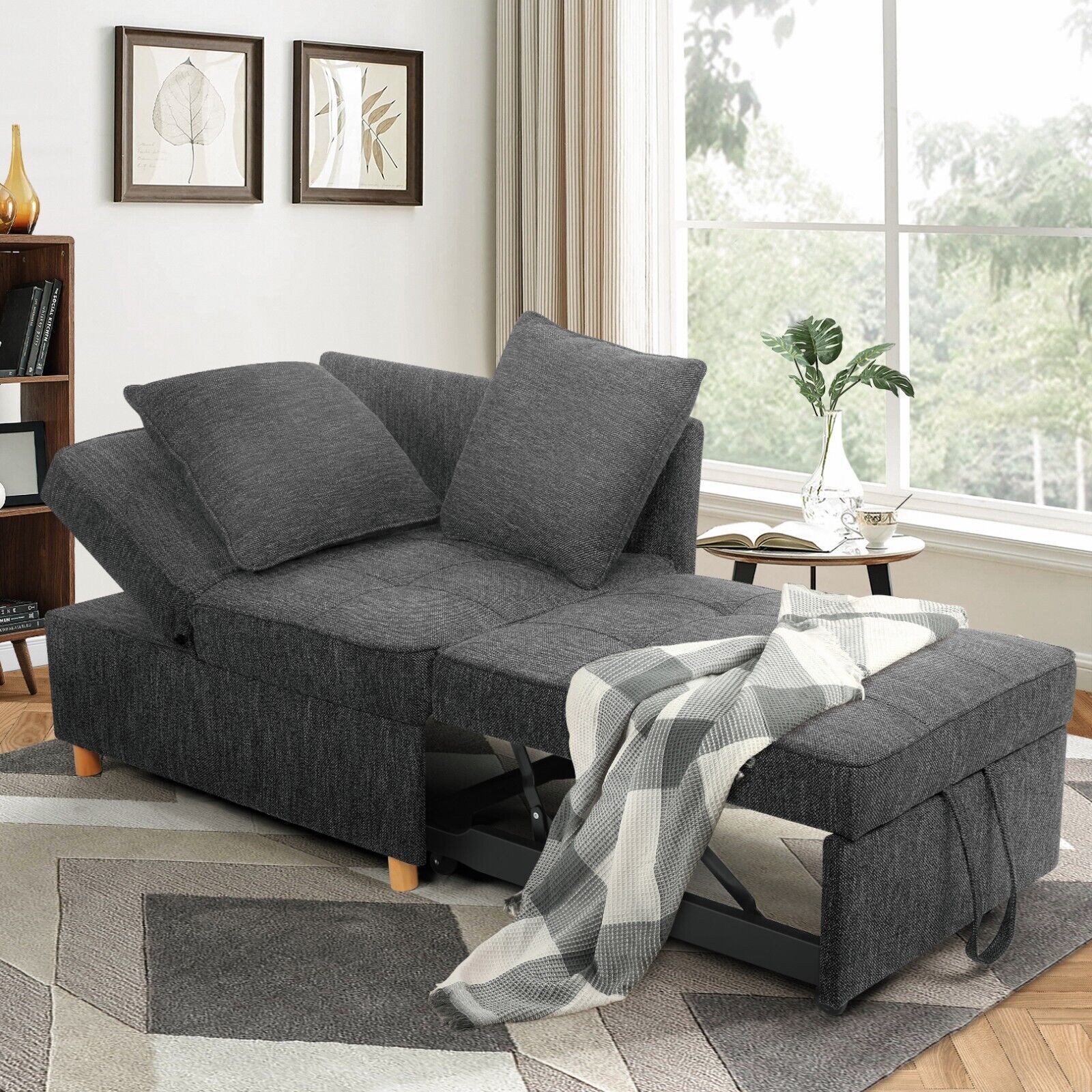 Folding Ottoman Sofa Bed, Convertible Chair 4-in-1 Multi Function Sleeper Sofa🔥 gallery