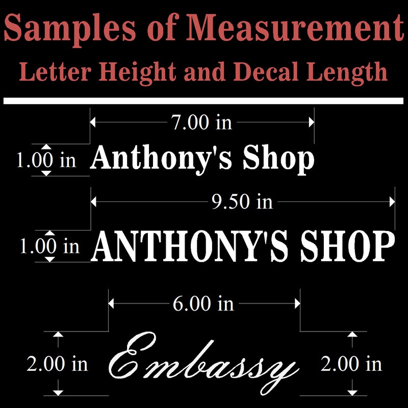 Personalized Decal Customized Sticker Vinyl Lettering Numbers Name Business gallery