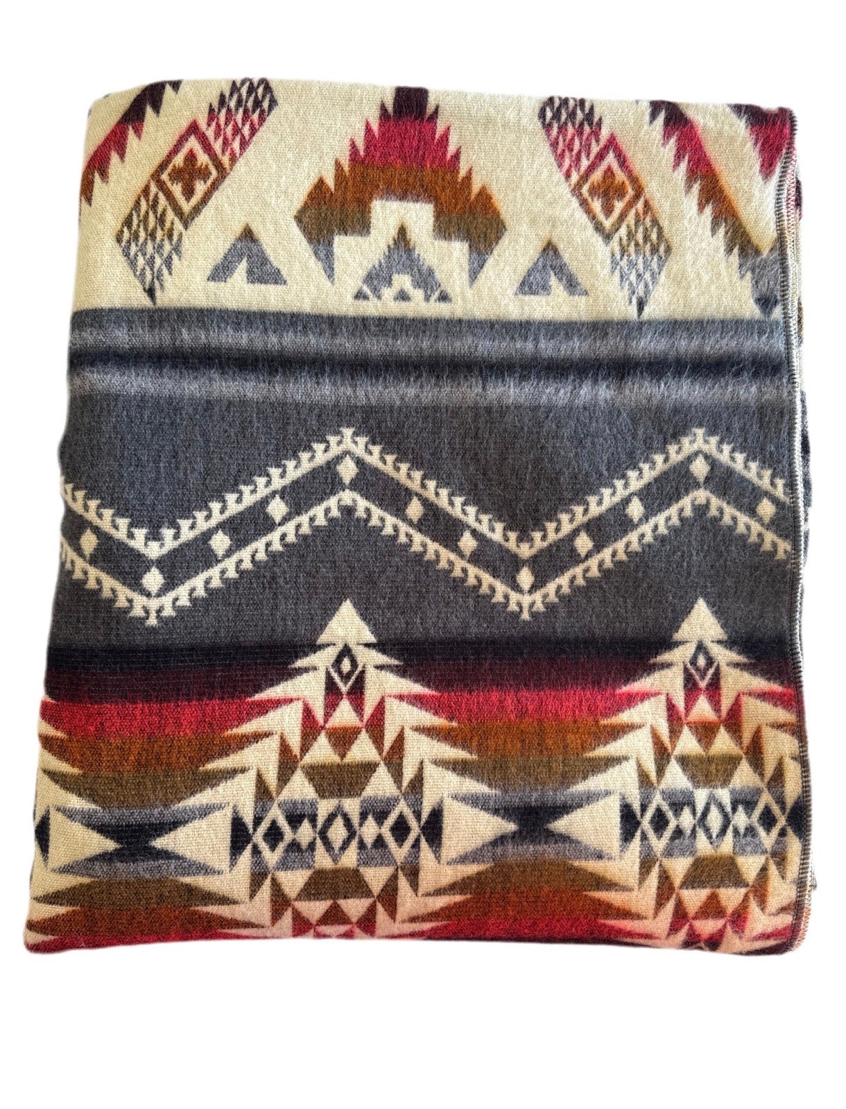 Alpaca Blanket - Cozy Colorful Native Pattern Throw - Made in Ecuador - 20266 gallery
