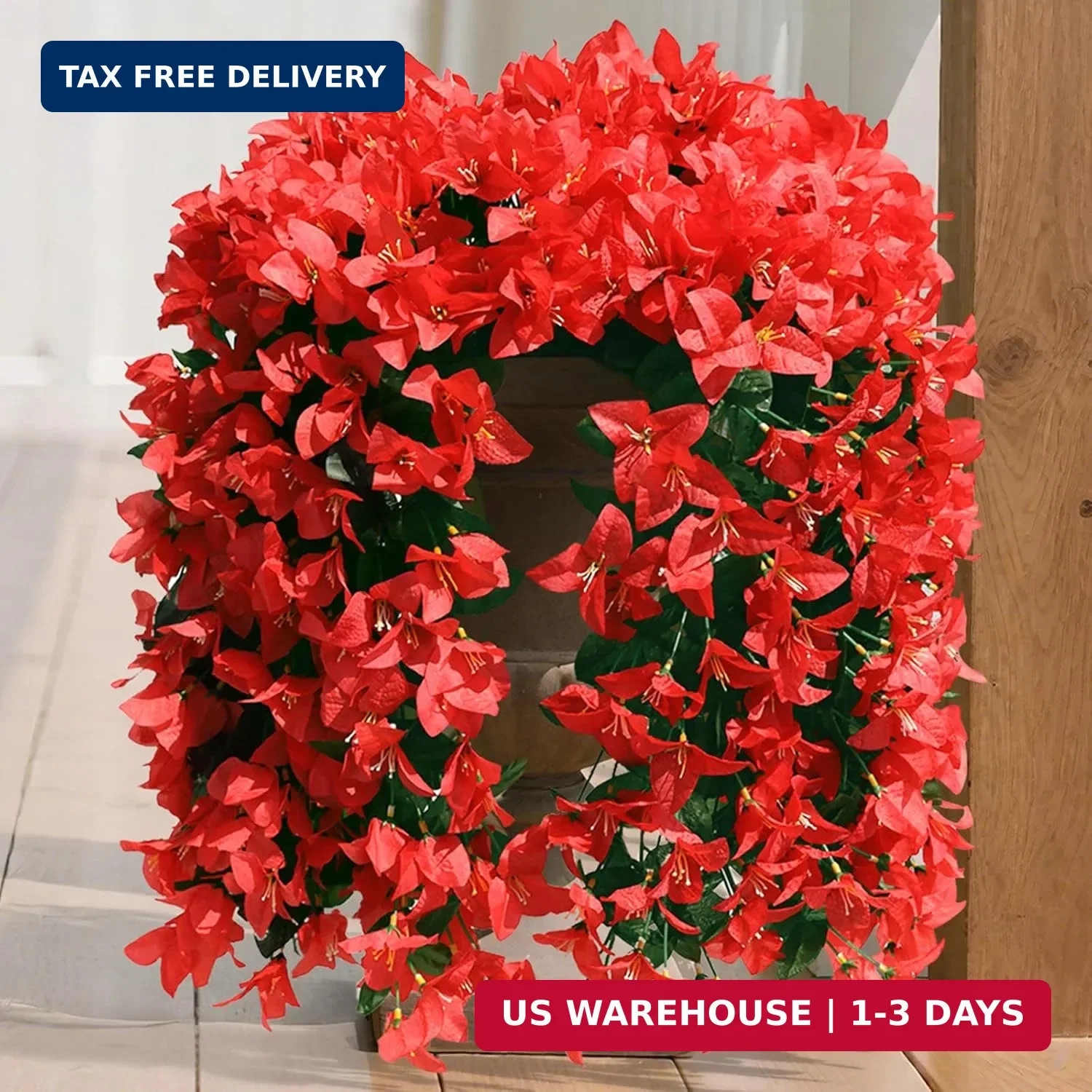 2 PCS Bougainvillea Artificial Faux Flowers Plants for Outdoor Outside Decoratio gallery
