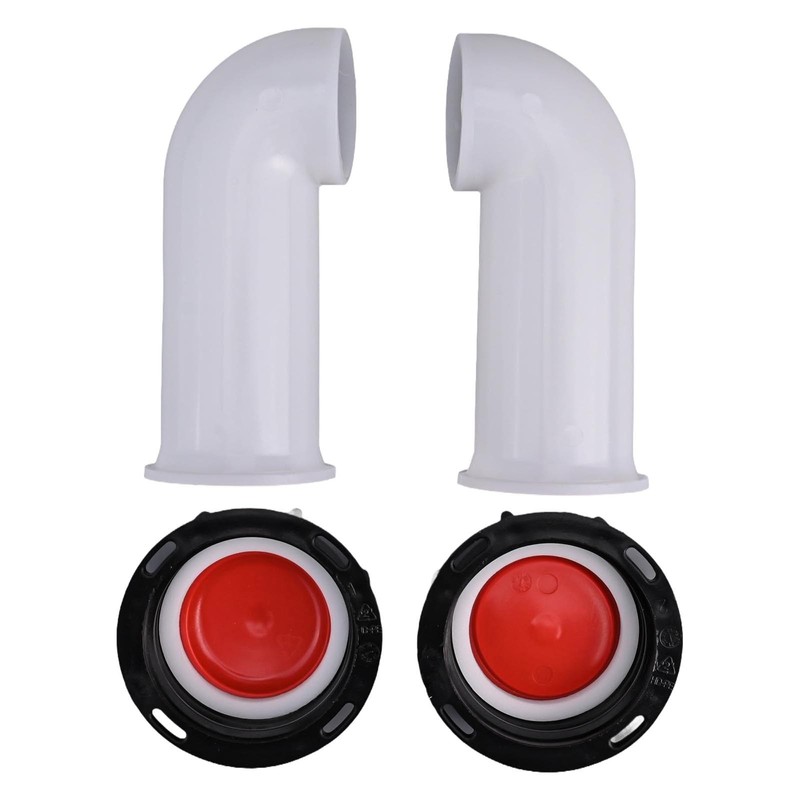 2Pcs IBC Container Adapter Outlet Spout 90�� Rain Garden Water Tank Parts 60mm gallery