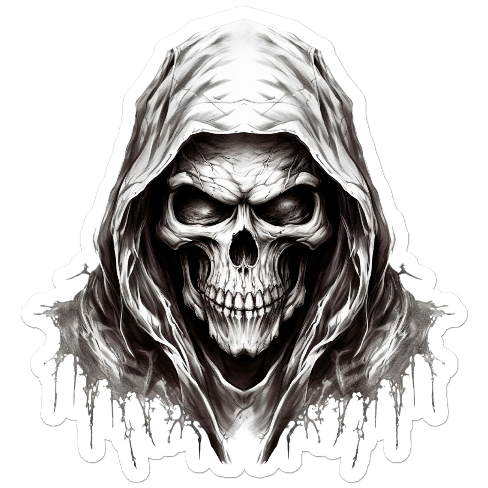 Grim Reaper Death Skull - Vinyl Decal Sticker - Car Window Laptop - ebn11038 gallery