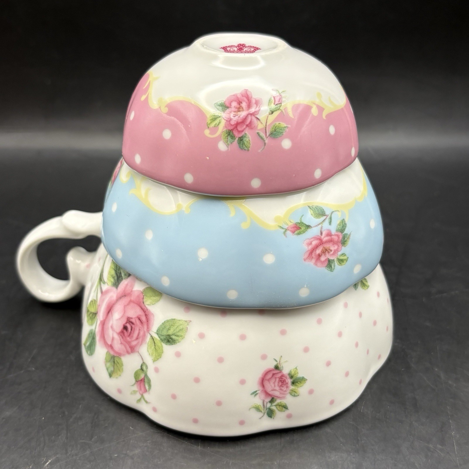 Royal Albert New Country Roses Baking Bliss Measuring Cups Set Of 3 England gallery