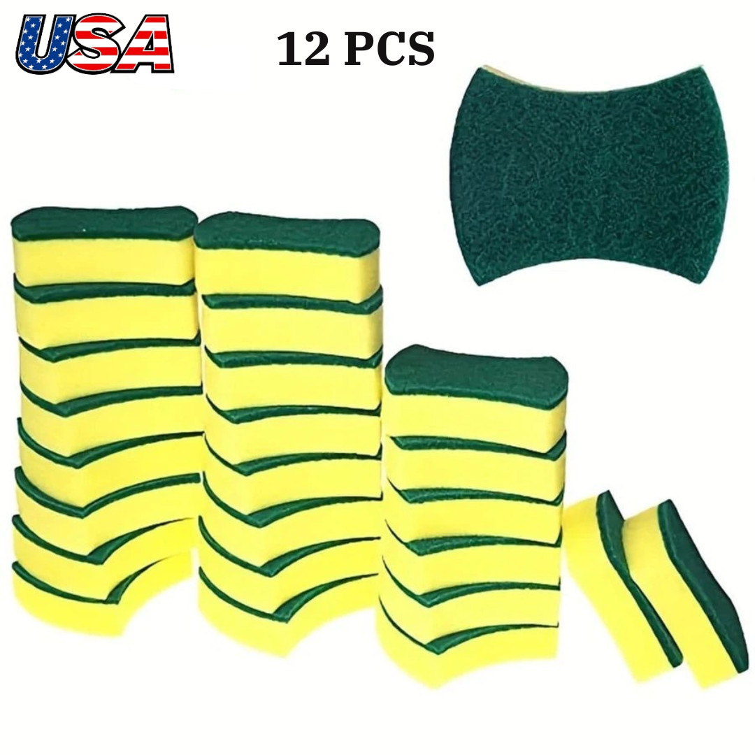 12pcs Cleaning Sponges Dish Scrubber Soft Heavy Duty Kitchen Sponges gallery