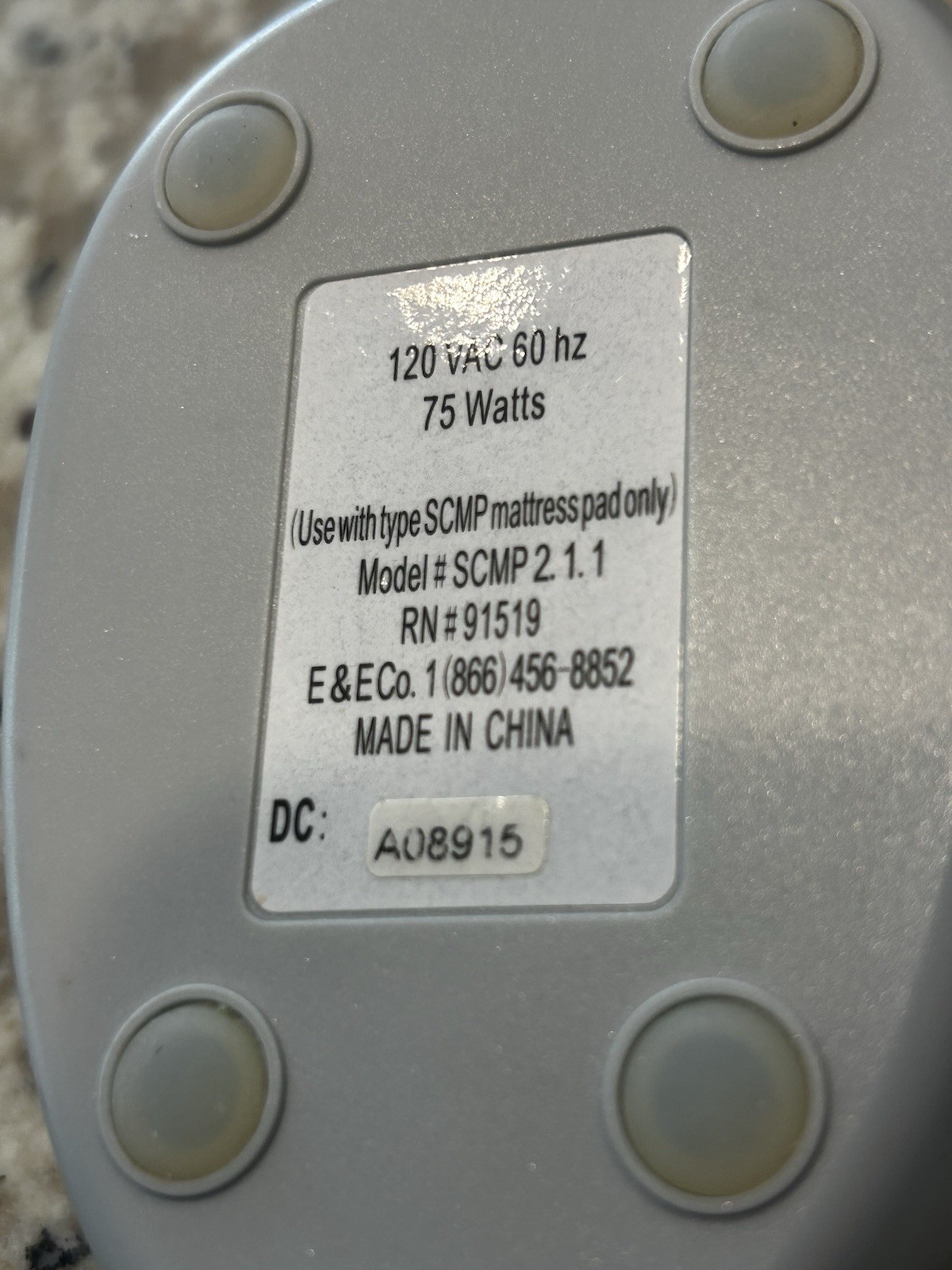 Beautyrest Sleep Philosophy Electric Mattress Pad Controller (SCMP 2.1.1) gallery