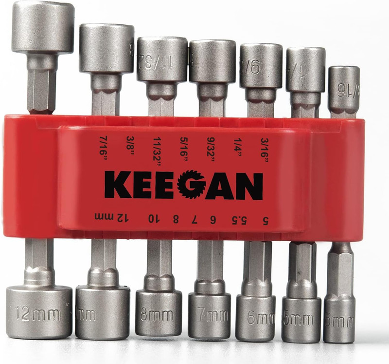 14 PCS Power Nut Driver Bit Set Quick Change MM & SAE Impact 1/4" Hex Shank USA gallery
