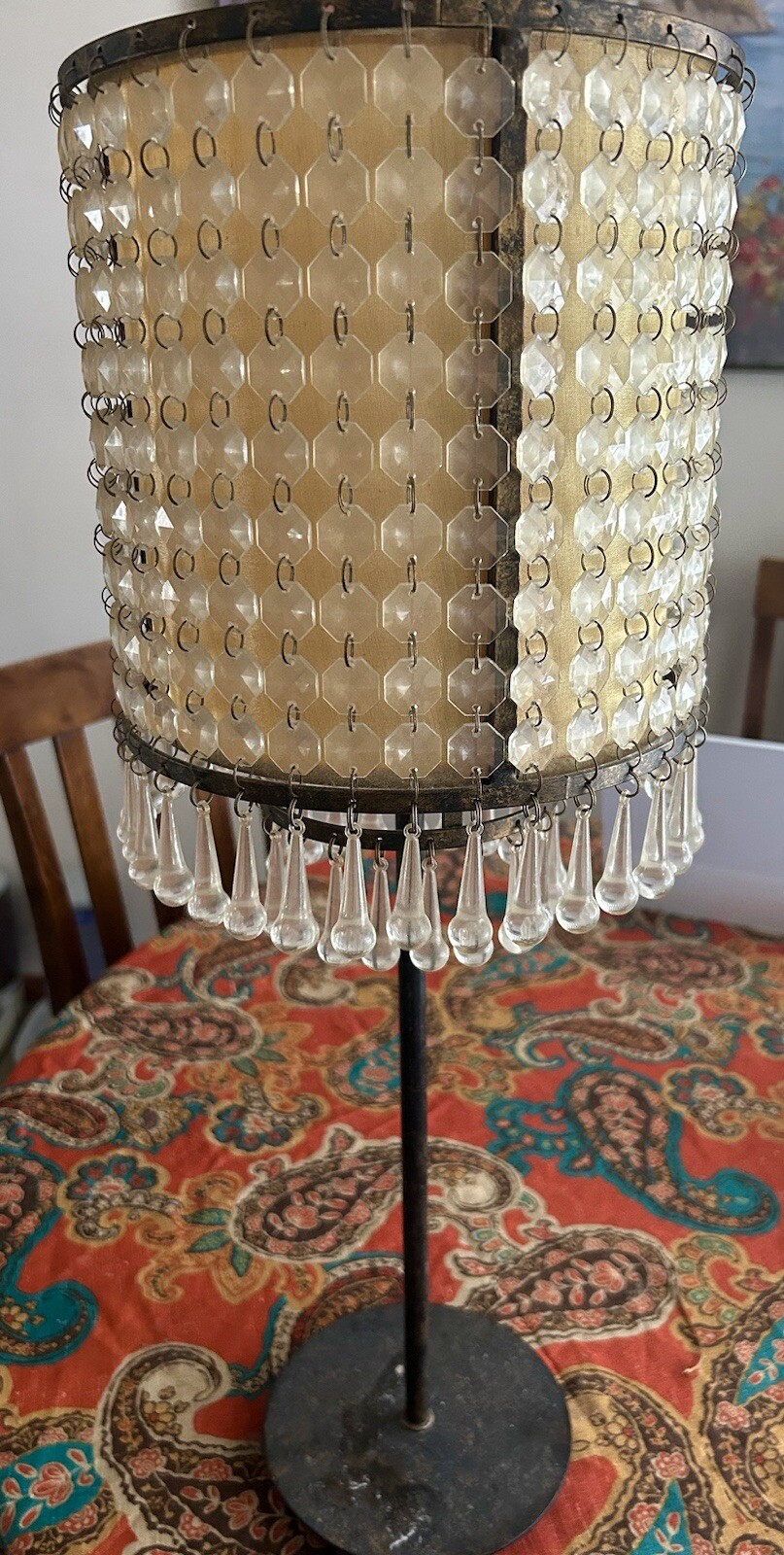 (as described) Plastic Beaded Metal Table Lamp gallery