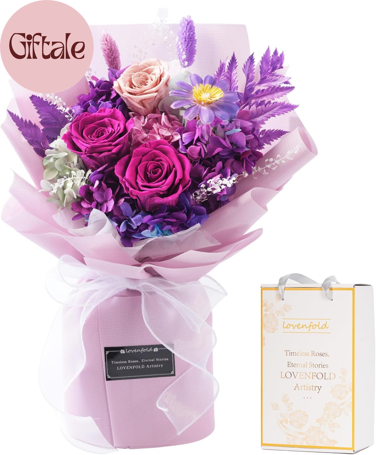 Preserved Flowers for Delivery, Purple Rose Bouquets That Last 1-3 Years, Birthd gallery