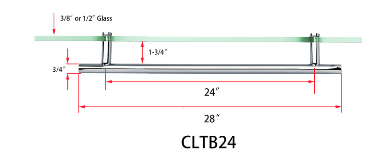 CEL- Ladder Style Singled-Sided Pull Handle for shower door - Satin Brass gallery