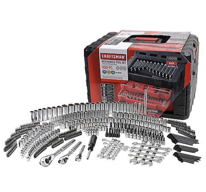 Craftsman 450 Piece Mechanics Tool Set W/Case Wrenches SAE Metric 268 298 NEW gallery