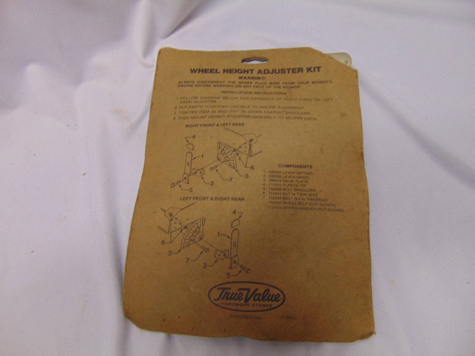 Vintage True Value Wheel Height Adjuster Kit Model LC-HAU Chicago ILL all metal gallery