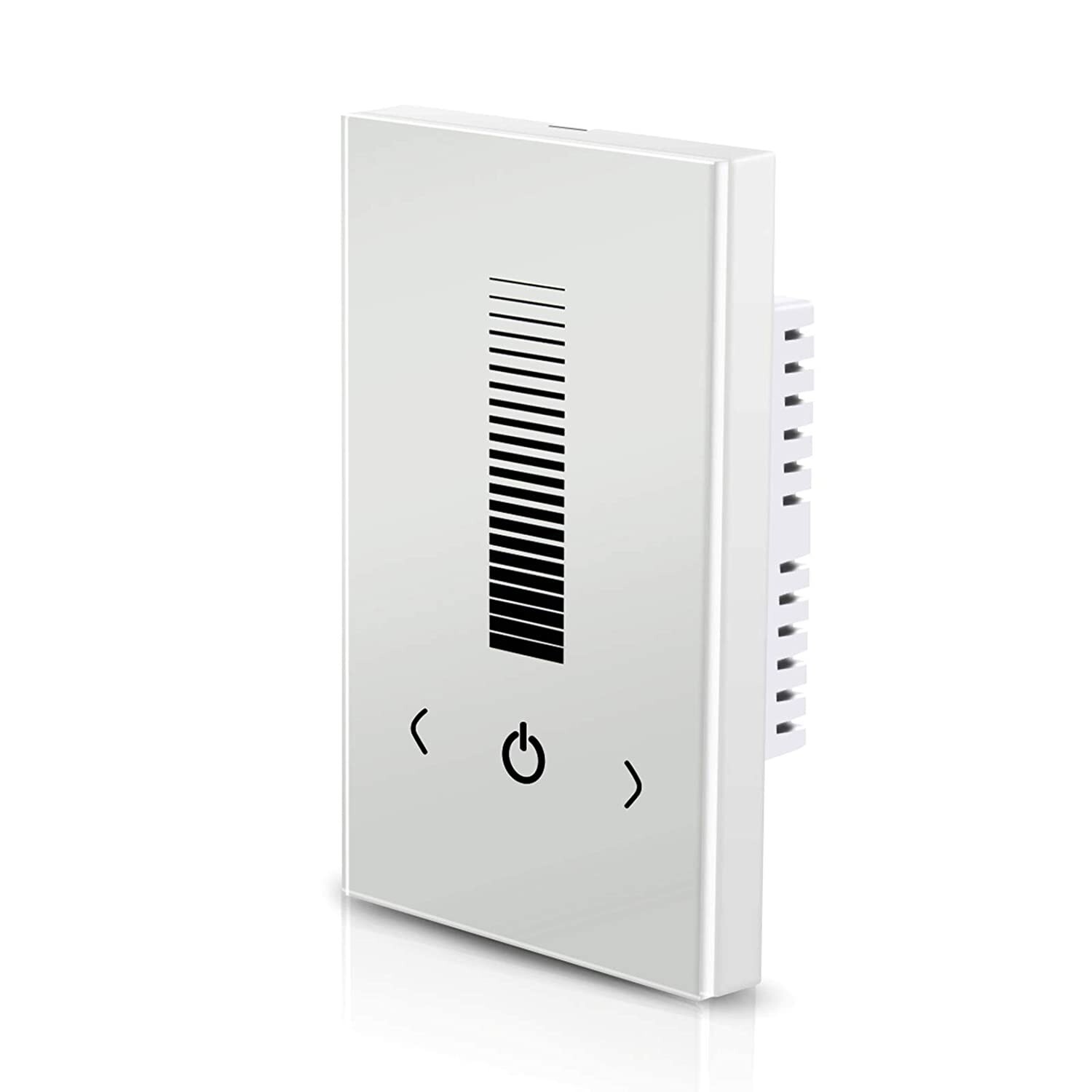 Wall-Mounted Glass Touch Panel LED Dimmer Switch Brightness Controller White gallery