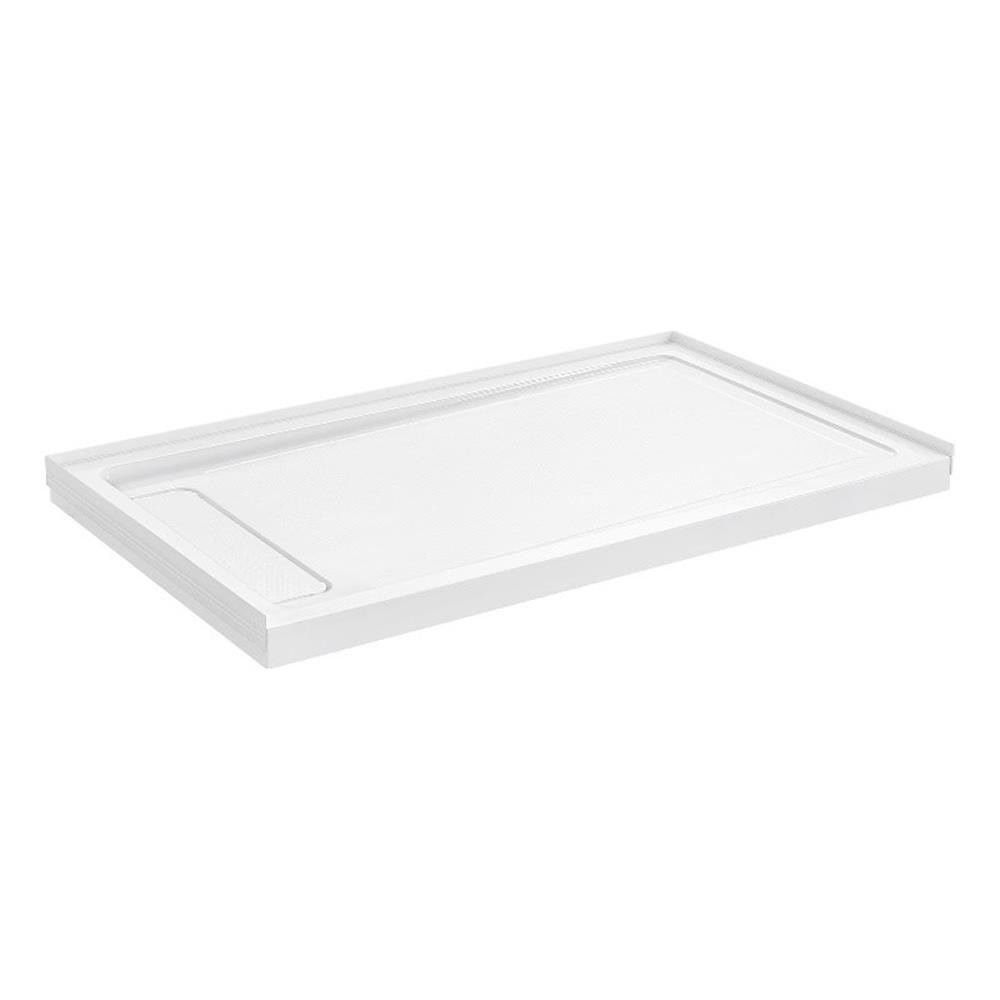 Pemberly Row 60"W x 36"D Reversible Shower Base with Hidden Side Drain gallery