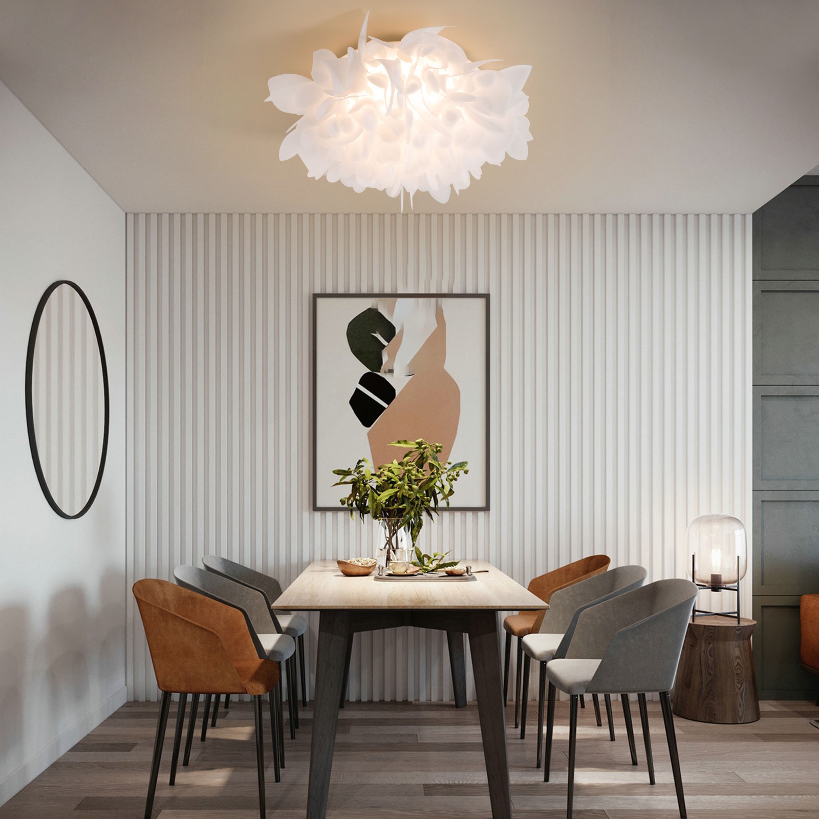 Modern Indoor Flower Shape LED Ceiling Light Pendant Lamp 110V 60Hz 80 Lumen gallery