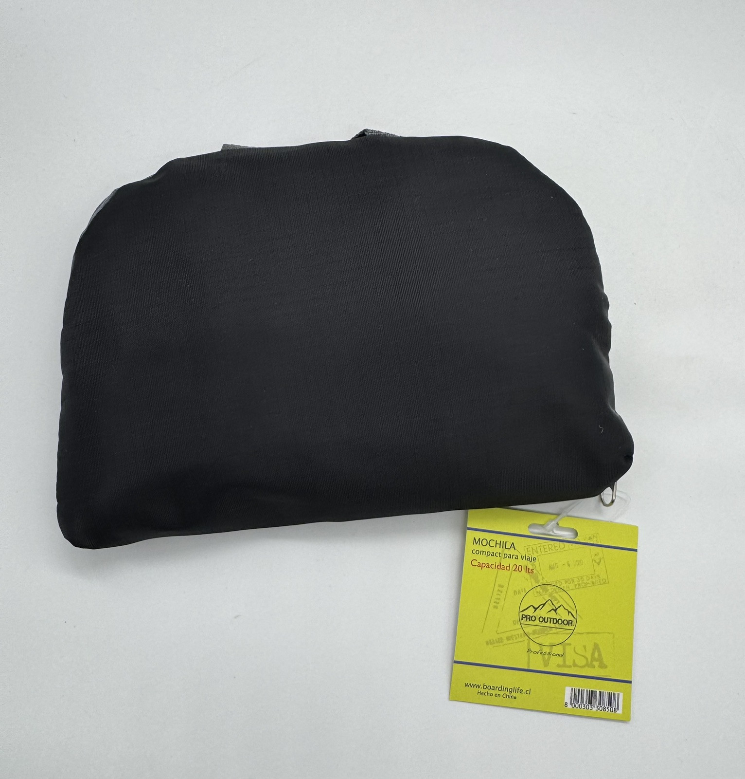 NWT Pro Outdoor Foldable Waterproof Black Backpack Polyester 38x43x12 cms 2