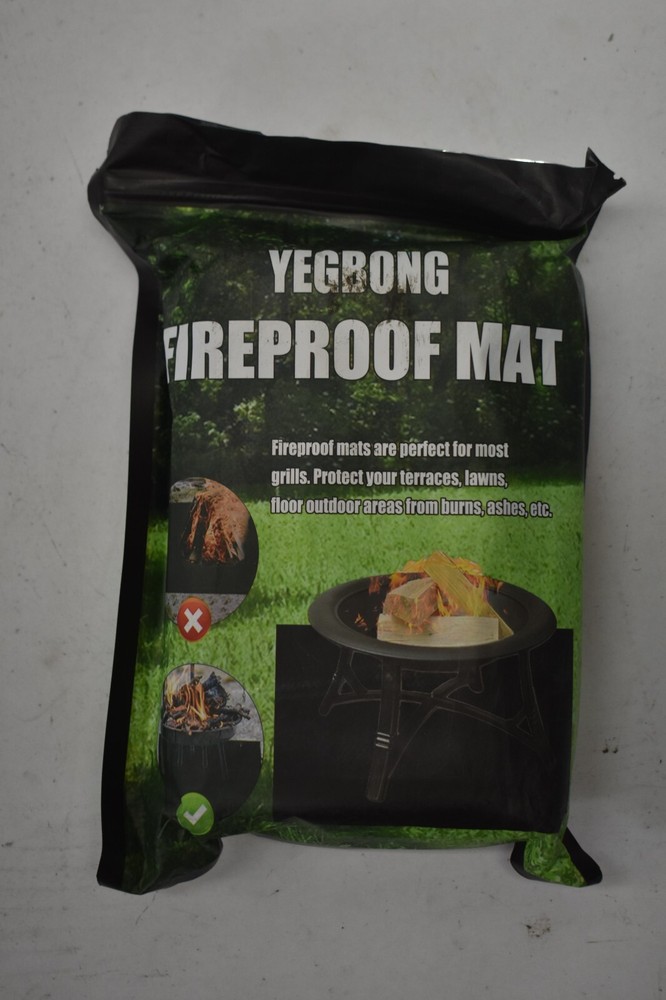 Yegbong Fireproof Mat For UNder Fire Outdoor Use 39" x 72" Coated Fiberglass
