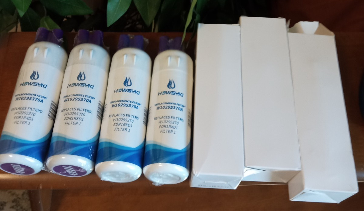 4 Pck Fridge Filter - EDR1RXD1, W10295370A, Filter 1, 46-9081, 46-9930, KAD1RXD1 gallery