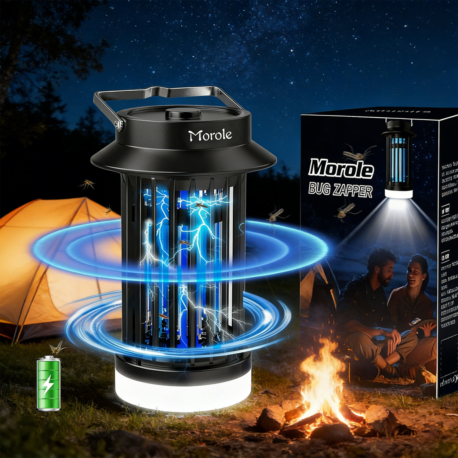 Electric 3200V Bug Zapper Mosquito Zapper for Outdoor and Indoor Hanging New,f gallery