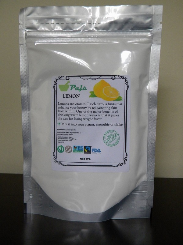 Lemon fruit powder 8oz 1/2lb - quick lemon juice mix well in water, vit C - PAJE gallery
