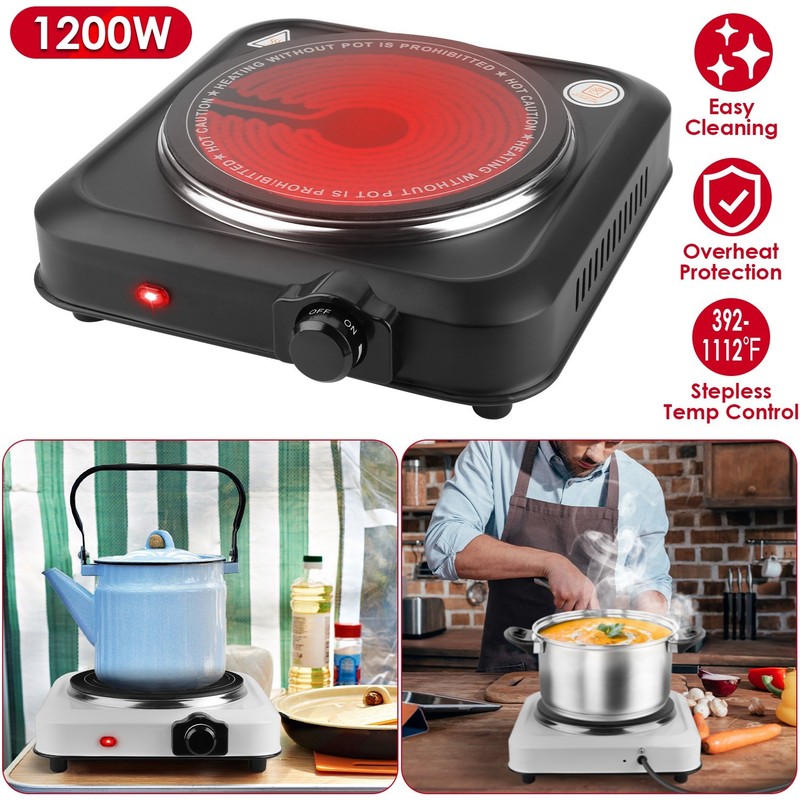 Adjustable Temperature Electric Burner Countertop Hot Plate Cooktop Stove gallery