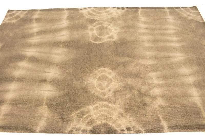 Brown Hand-Tufted Tie-Dye Design Rug Modern Carpet Contemporary Decor 5x8 ft gallery