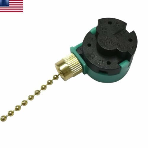 ZING EAR ZE-268S6 Pull Chain Switch 4 Wire 3 Speed Ceiling Fan Switch 6A 125V US gallery