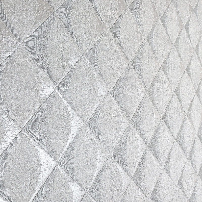 Light Gray beige white silver glitter faux fabric diamond textured Wallpaper 3D gallery