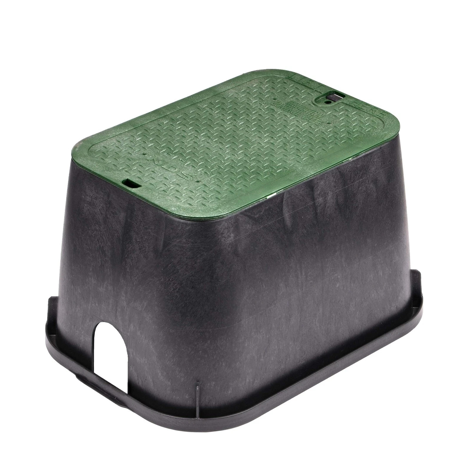113BC 14" x 19" Standard Series Sprinkler Valve Box- Black with Green Bolt-Do... gallery