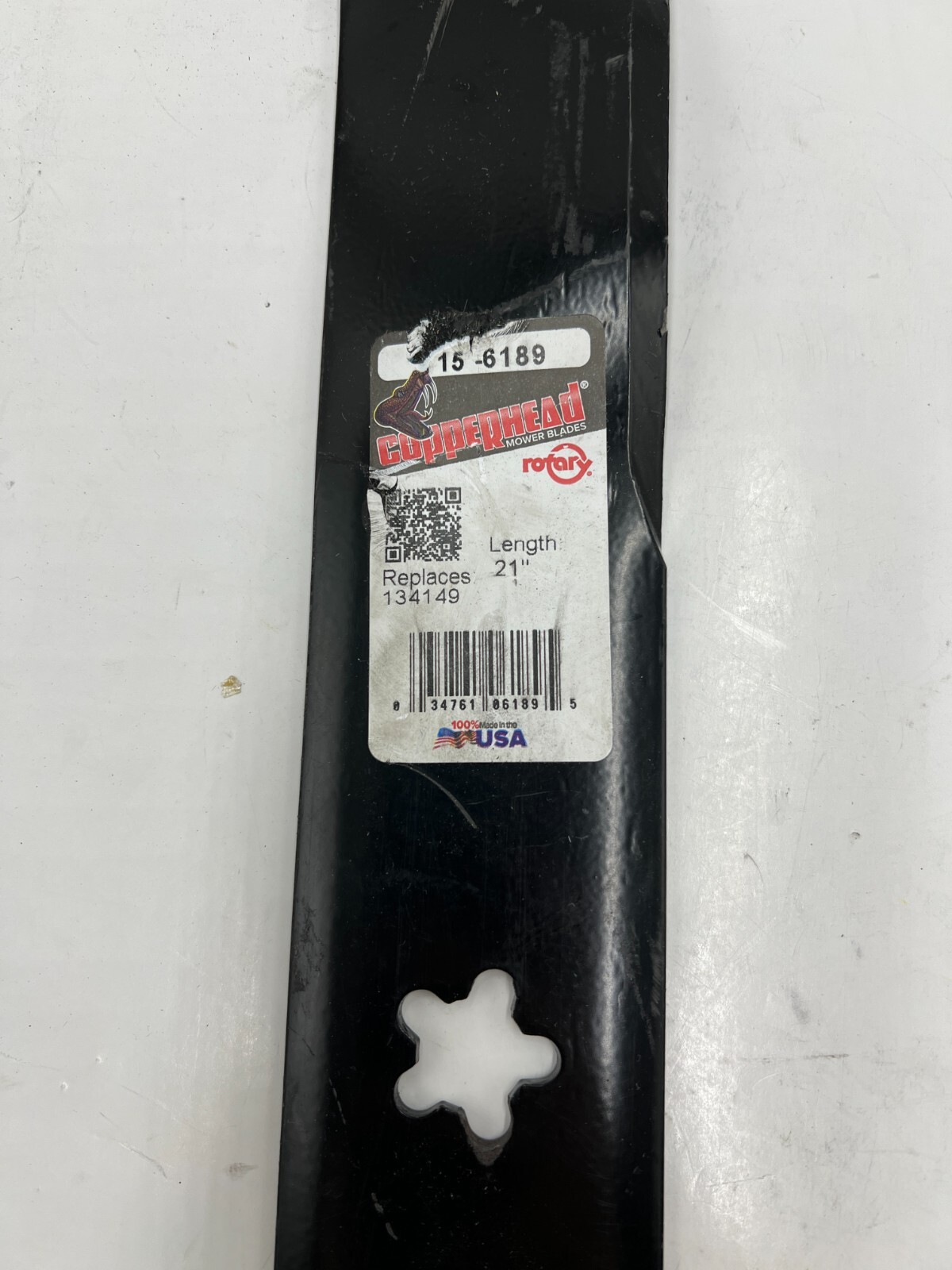 Rotary Copperhead Mulching Lawn Mower Blade 21" 15-6189 Replaces 134149 Black gallery
