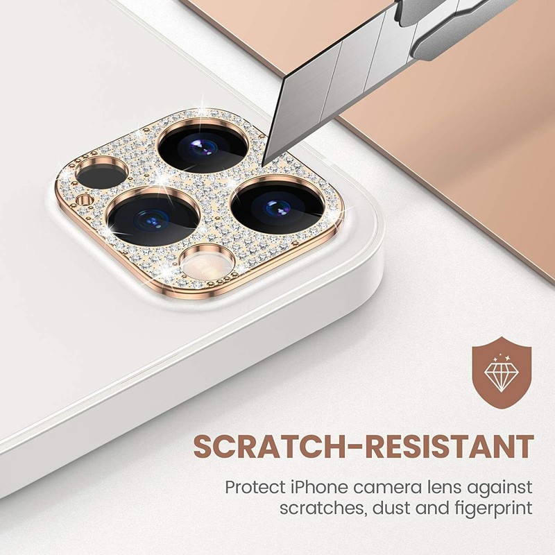 2 PK Camera Screen Protector Bling Glitter Diamond For iPhone 13 12 11 Pro MAX gallery
