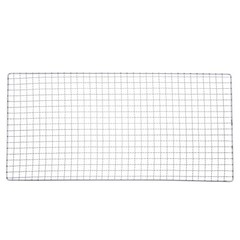 Square BBQ Grill Net 29.5x50cm Electroplated Stainless Steel Barbecue Mesh Mat