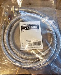 Everbilt 4 ft. Polymer Coated Stainless Steel Washing Machine Connector Set