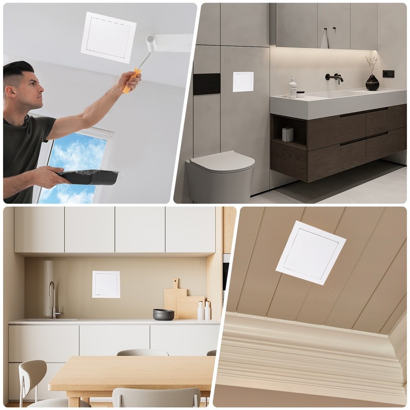17"x17" Drywall Access Panel Wall Hole Cover Access Doors with Click Lock, White gallery