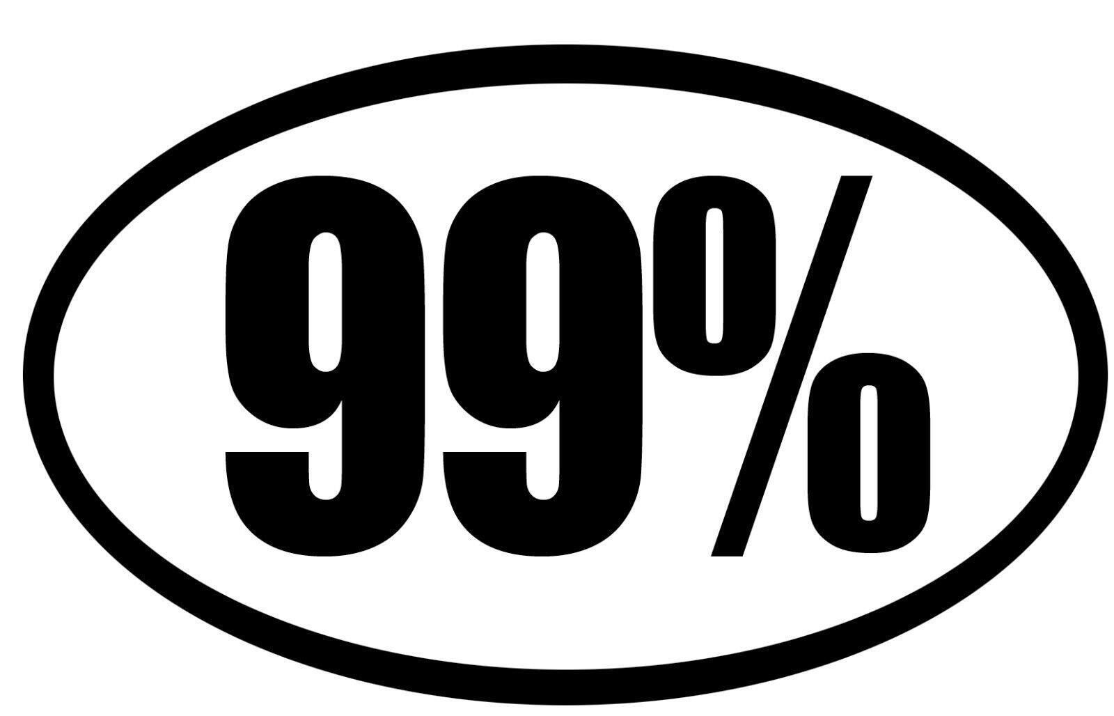 99% oval Sticker Decal 1% capitalism gallery
