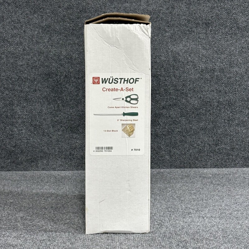 Wusthof Create-A-Set 7010 Kitchen Set Shears 9in Sharpening Steel 13-Slot Block gallery