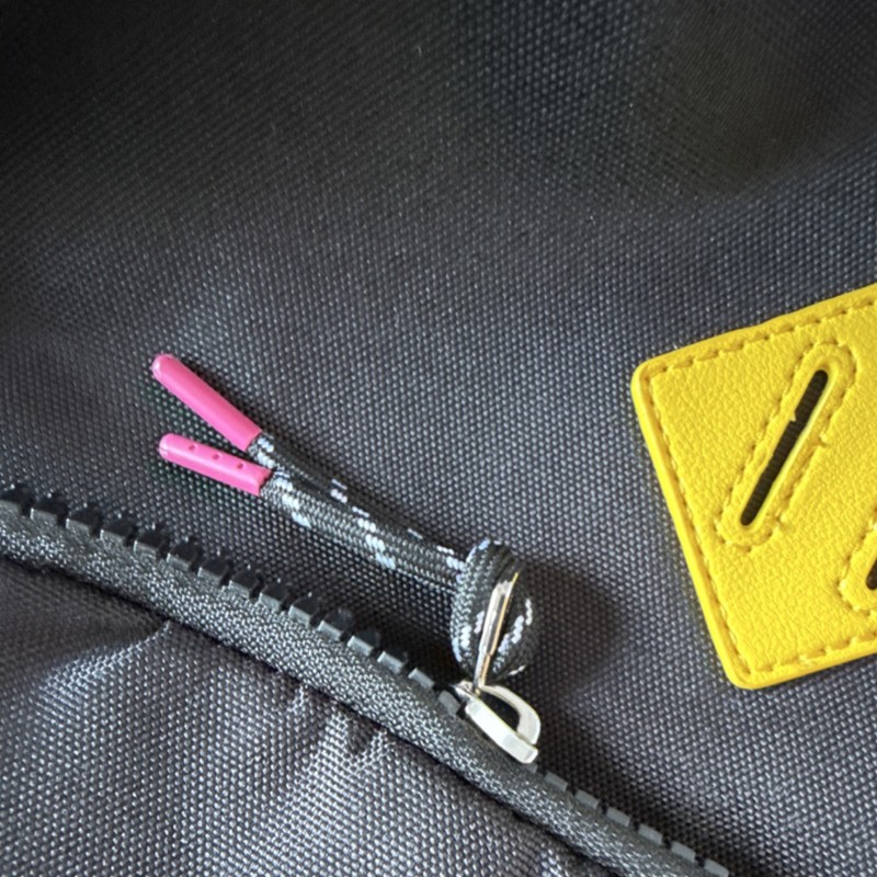Airwalk Black Hiking Backpack Yellow Patch Multicolor Logo Padded Panel 2