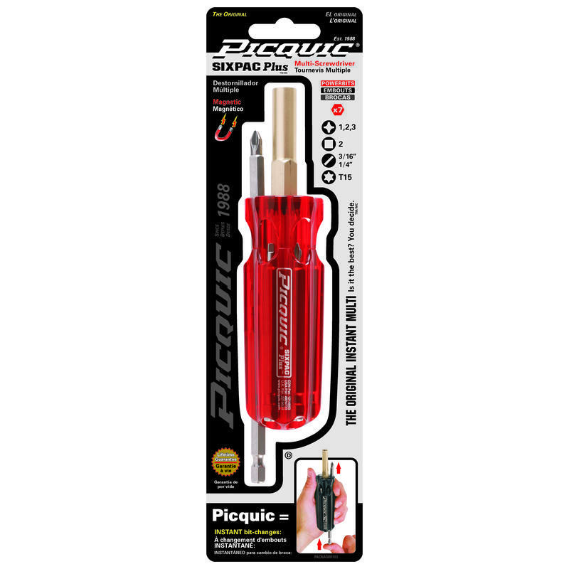 Picquic SIXPAC Plus Multi-Bit Screwdriver 6 in. 7 pc 88103 gallery