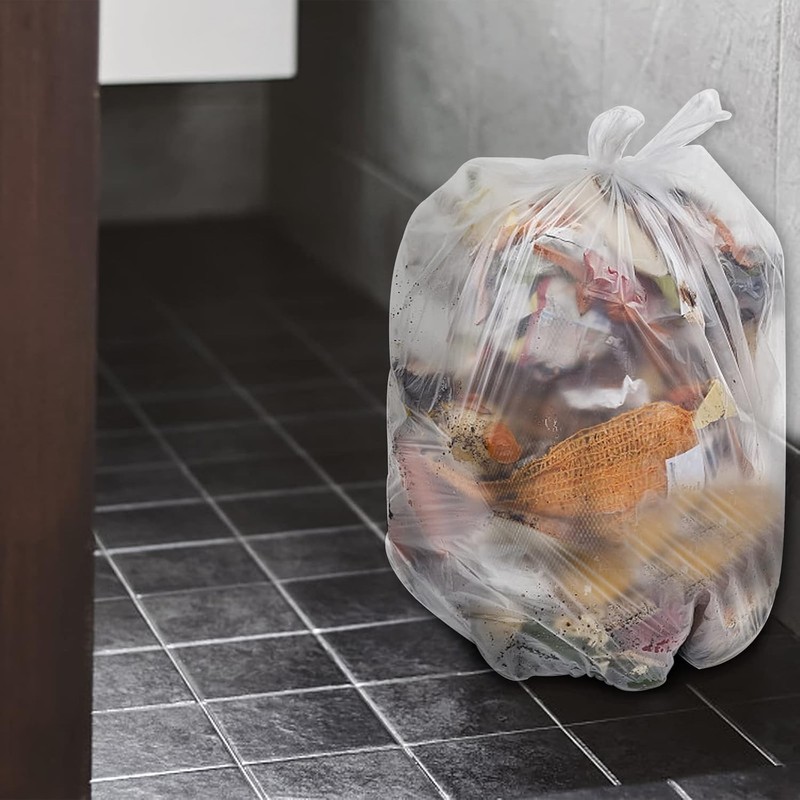 300 Counts 8 Gallon Clear Small Garbage Bags Trash Bags, Wastebasket Bin Liners gallery