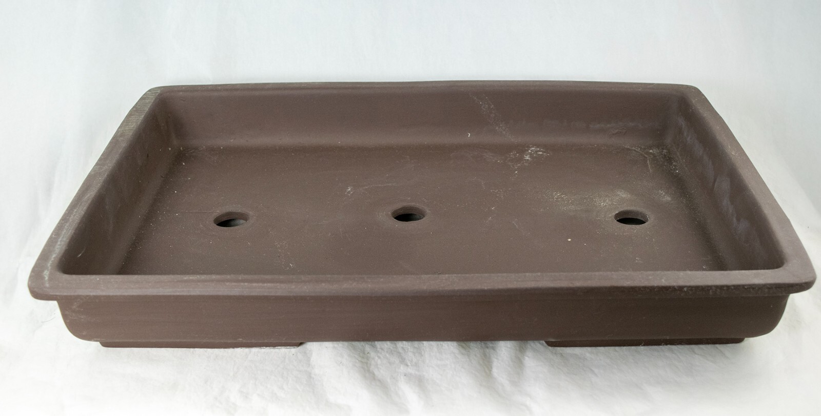Japanese Yokkaichi Rectangular Unglazed Slim Forest & Raft Bonsai Pot 17"/ 18.5" gallery