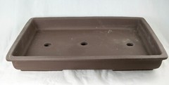 Japanese Yokkaichi Rectangular Unglazed Slim Forest & Raft Bonsai Pot 17″/ 18.5″