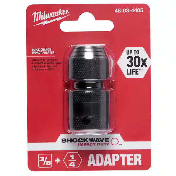 3/8 In. Square X 1/4 In. Hex Shockwave Impact Adapter gallery