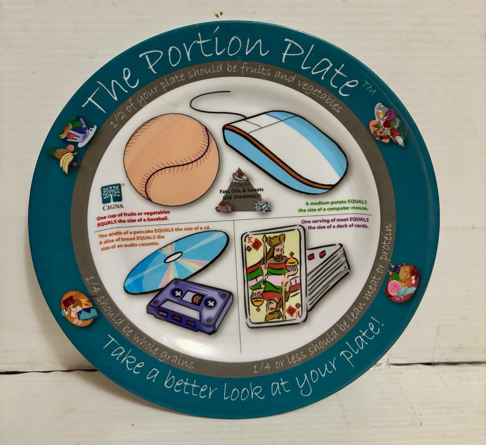 The Portion Plate Melamine Meal Measure Portion Control Plate Diet Diabetes Fast gallery