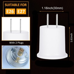 5/10PCS E26/E27 Light Bulb Socket to US Plug Adapter Converter Lamp Holder
